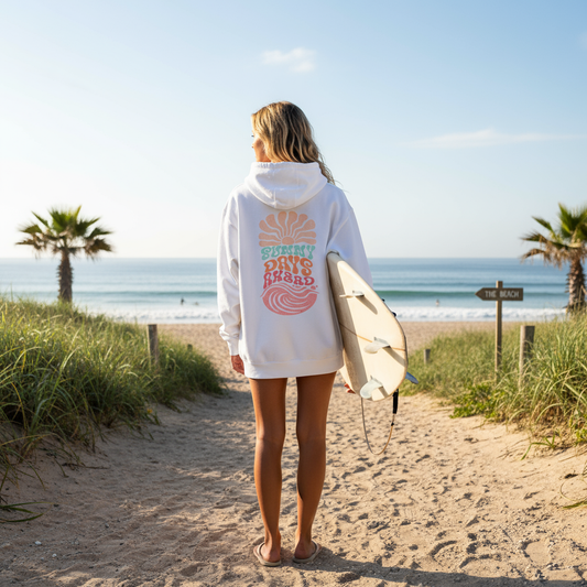 Sunny Days Ahead - Sorbet, Zipped Hoodie