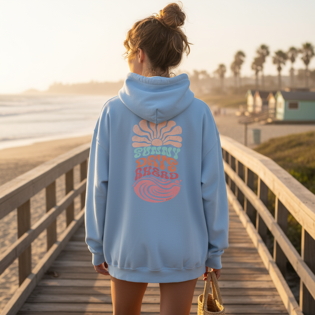 Sunny Days Ahead - Sorbet, Zipped Hoodie