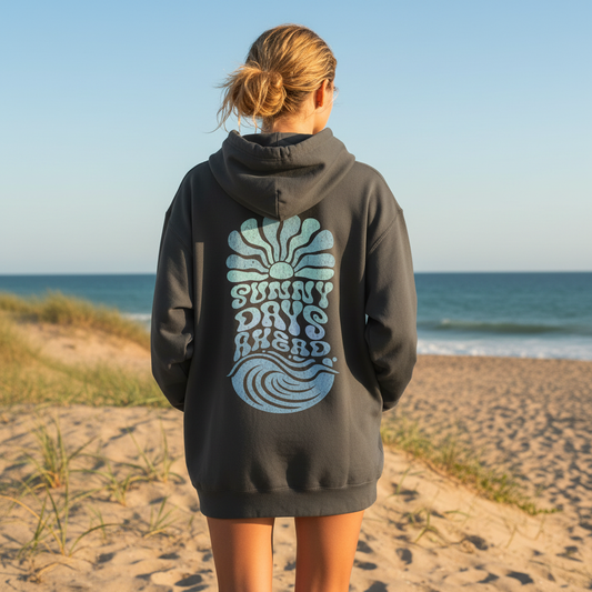 Premium Beach Hoodie – Low Tide Vintage Black