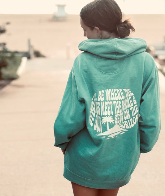 Double-Sided Garment-Dyed Hoodie – Shoreline Seafoam