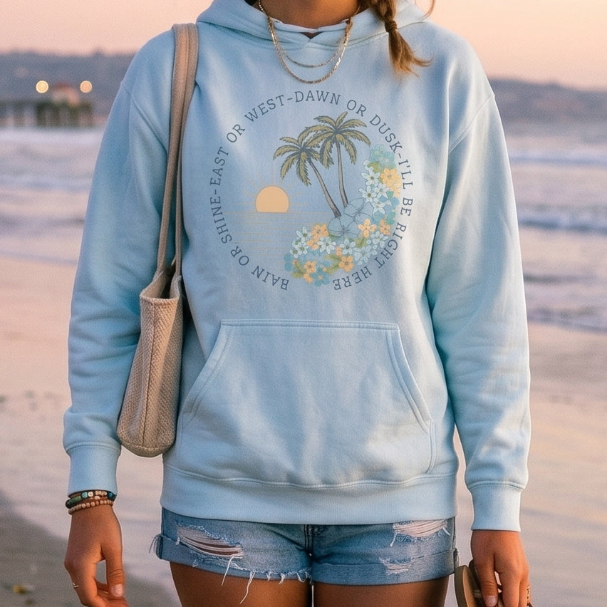 I'll Be Here Classic Hoodie - Ocean Blues