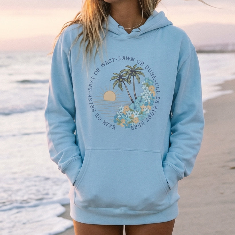 I'll Be Here Classic Hoodie - Ocean Blues