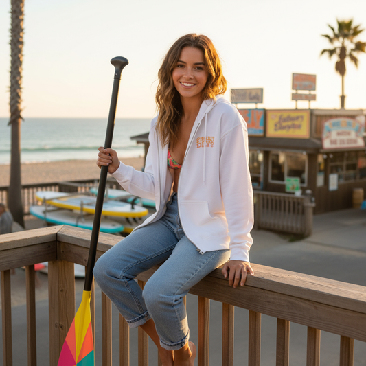 Sunny Days Ahead - Sandstone, Zipped Hoodie