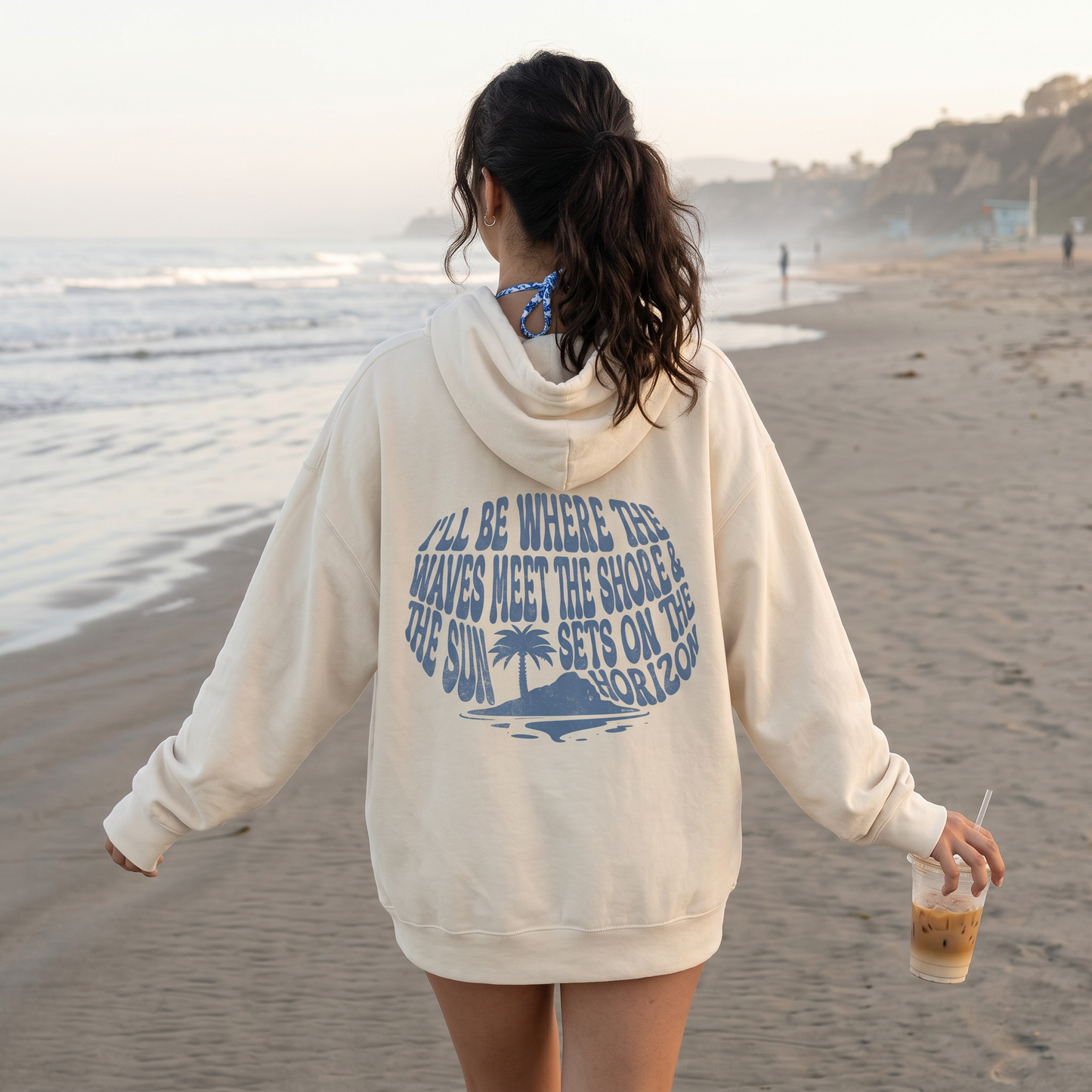 Unisex Zip Hoodie – Shoreline Cream/Natural
