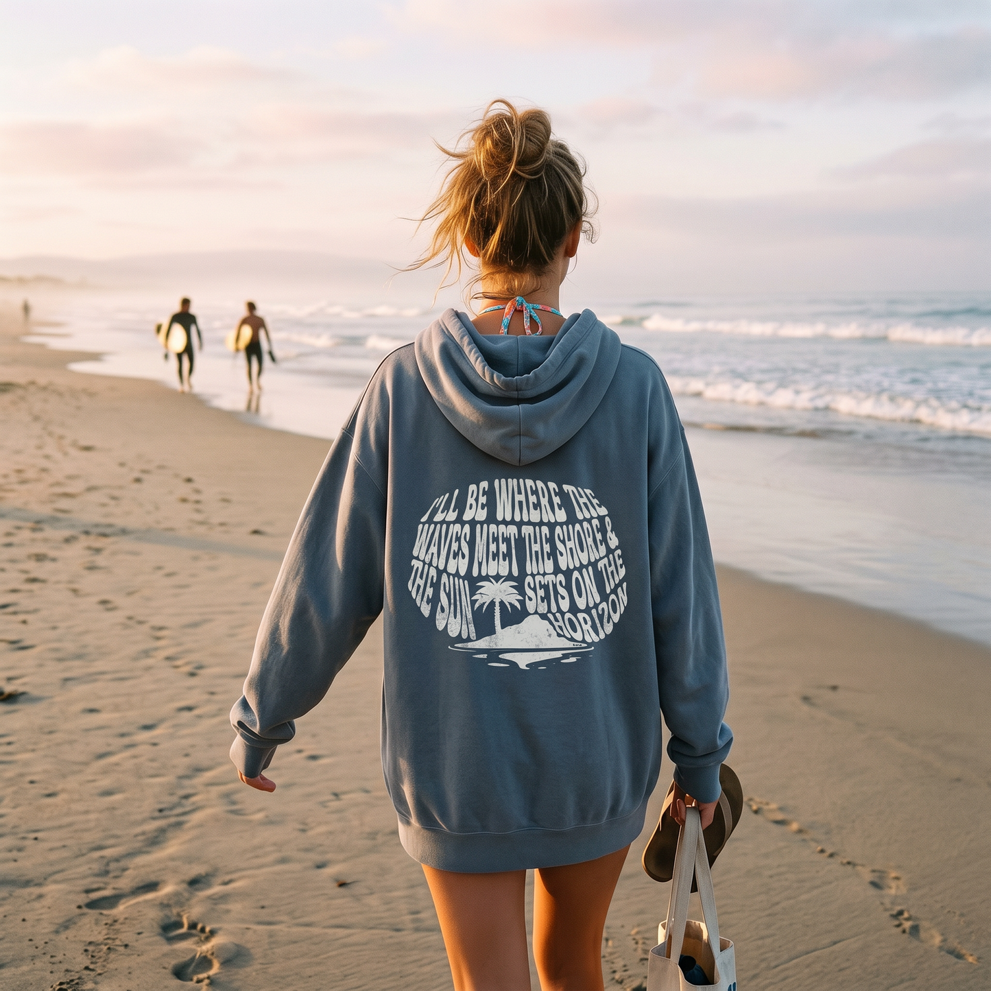 Garment-Dyed Beach Hoodie – Shoreline Blue Jean