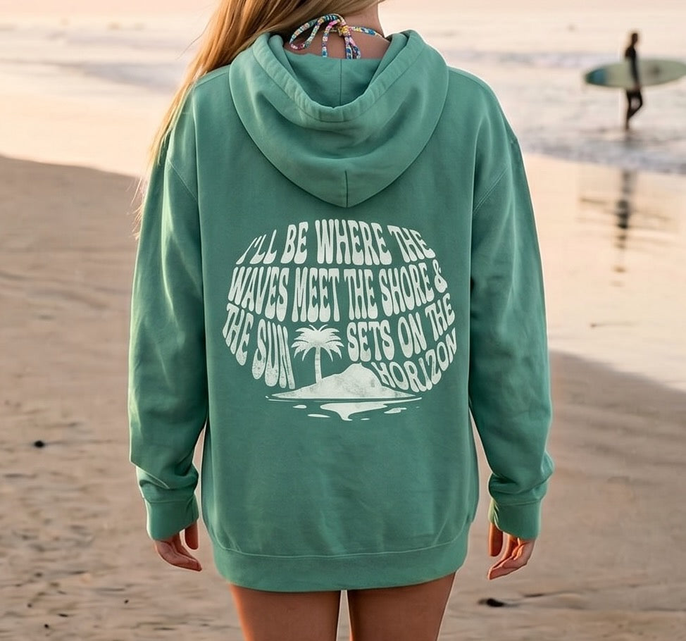 Double-Sided Garment-Dyed Hoodie – Shoreline Seafoam