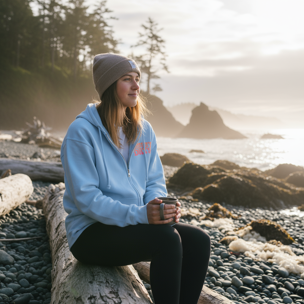 Sunny Days Ahead - Sorbet, Zipped Hoodie