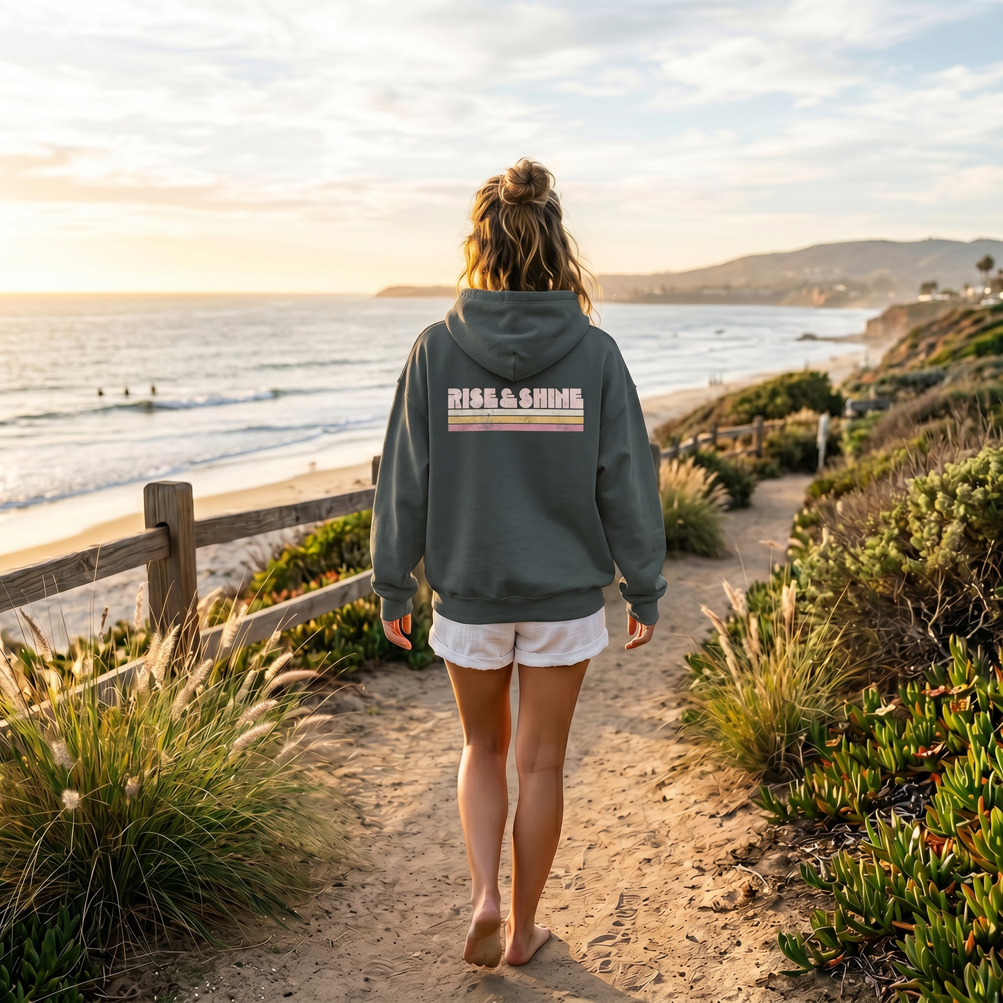Heavyweight Garment-Dyed Hoodie – Rise + Shine Midnight Navy