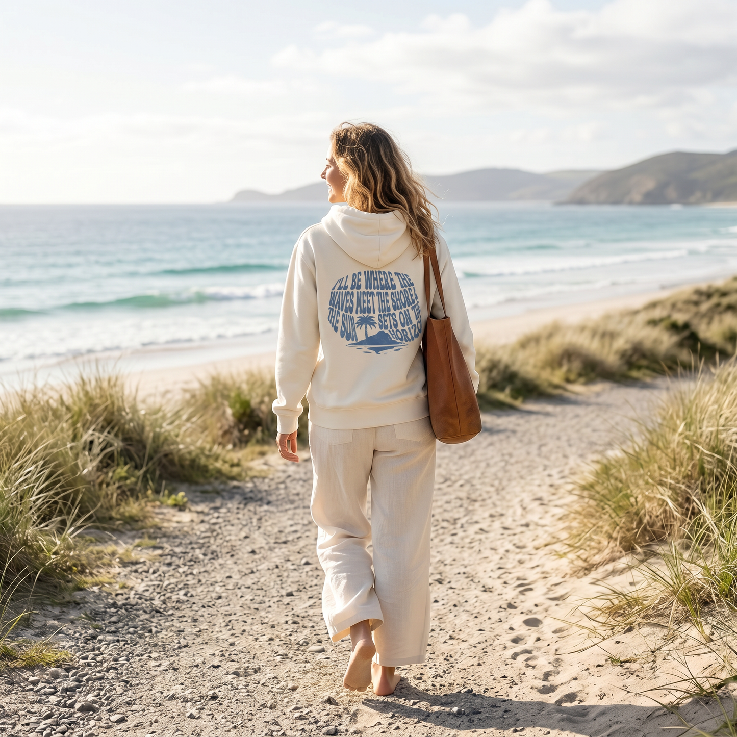 Unisex Zip Hoodie – Shoreline Cream/Natural