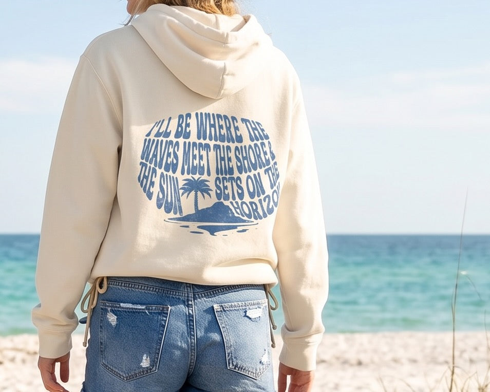 Unisex Zip Hoodie – Shoreline Cream/Natural