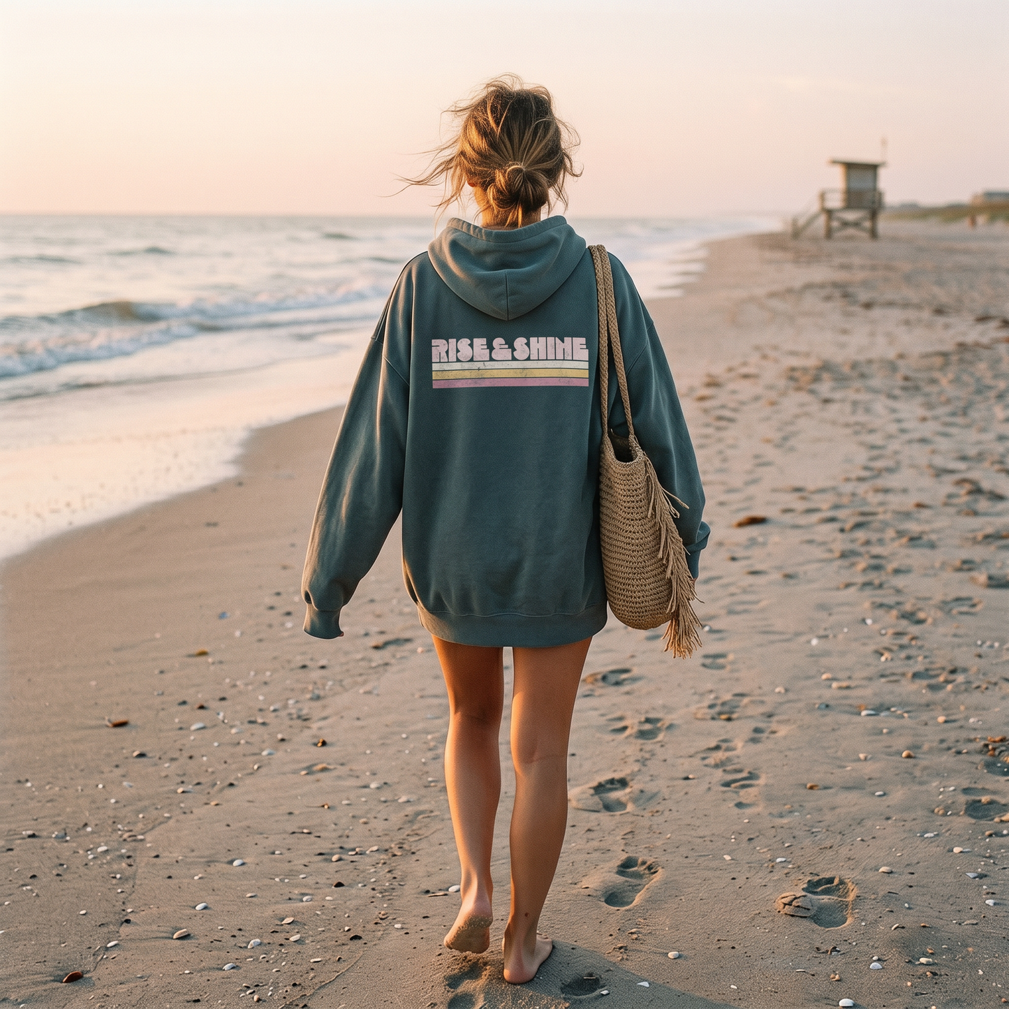 Heavyweight Garment-Dyed Hoodie – Rise + Shine Midnight Navy
