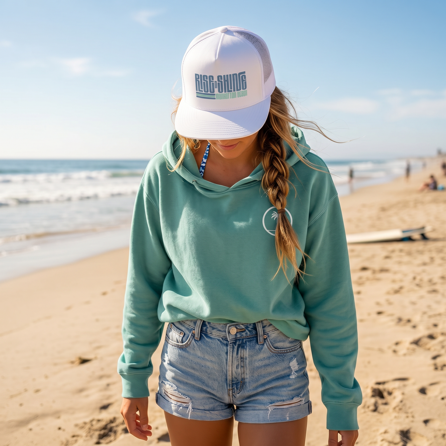 Rise & Shine MANHATTAN BEACH Hat - The "Jen Jen" (Flat Bill)