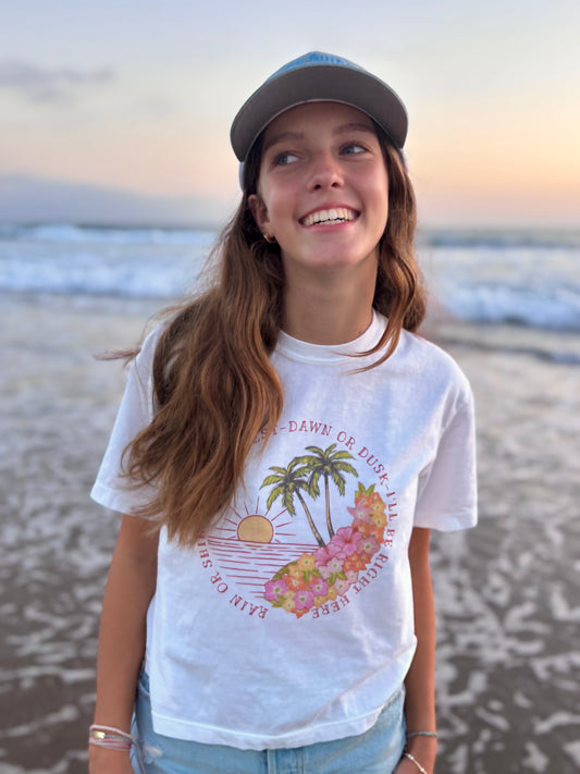 I'll Be Right Here Boxy Tee - Sunset Colors
