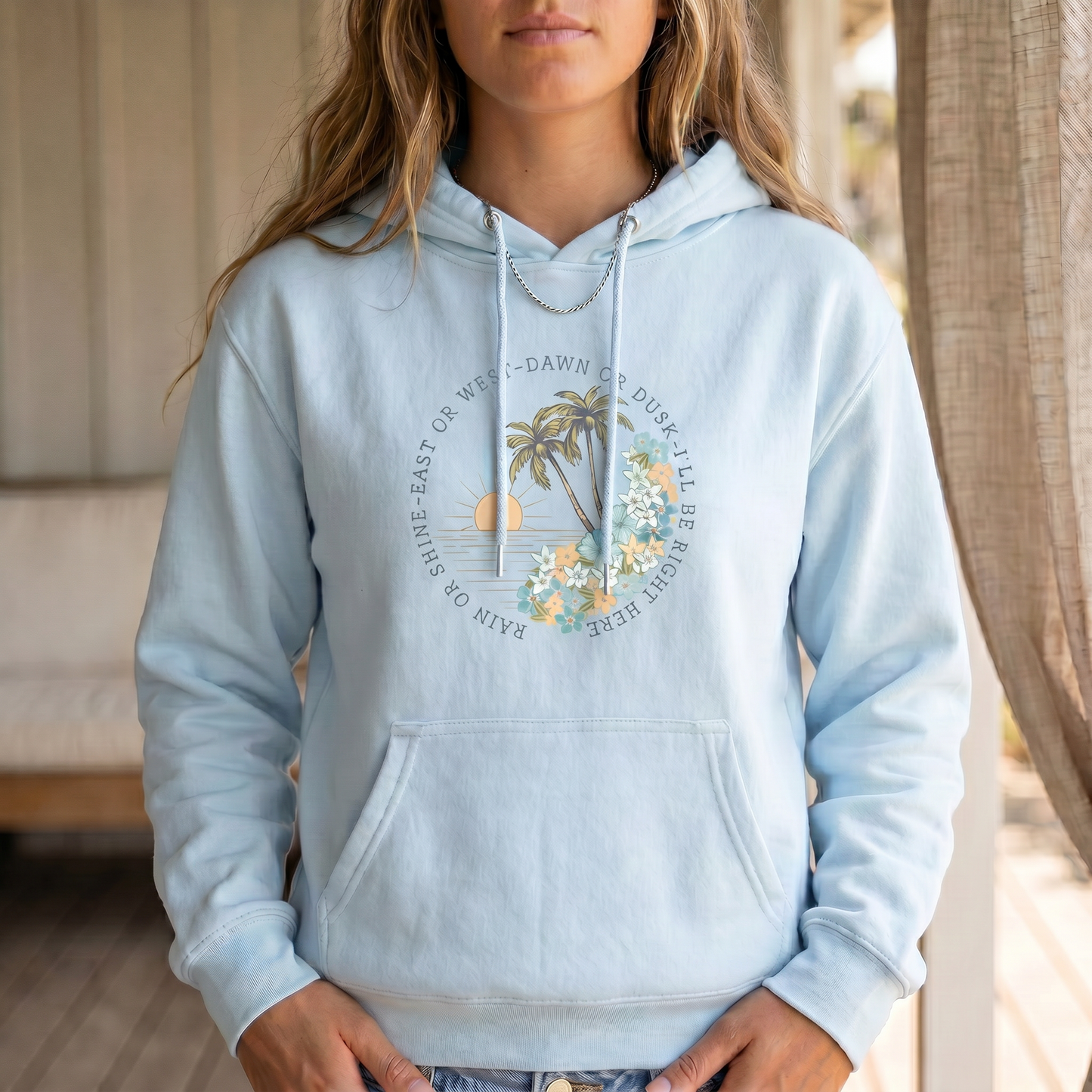 I'll Be Here Classic Hoodie - Ocean Blues