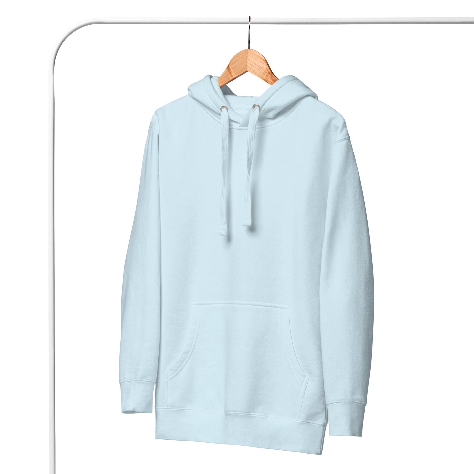 Sunny Days Surfer Series Hoodie in the color "Sky Blue" product mockup