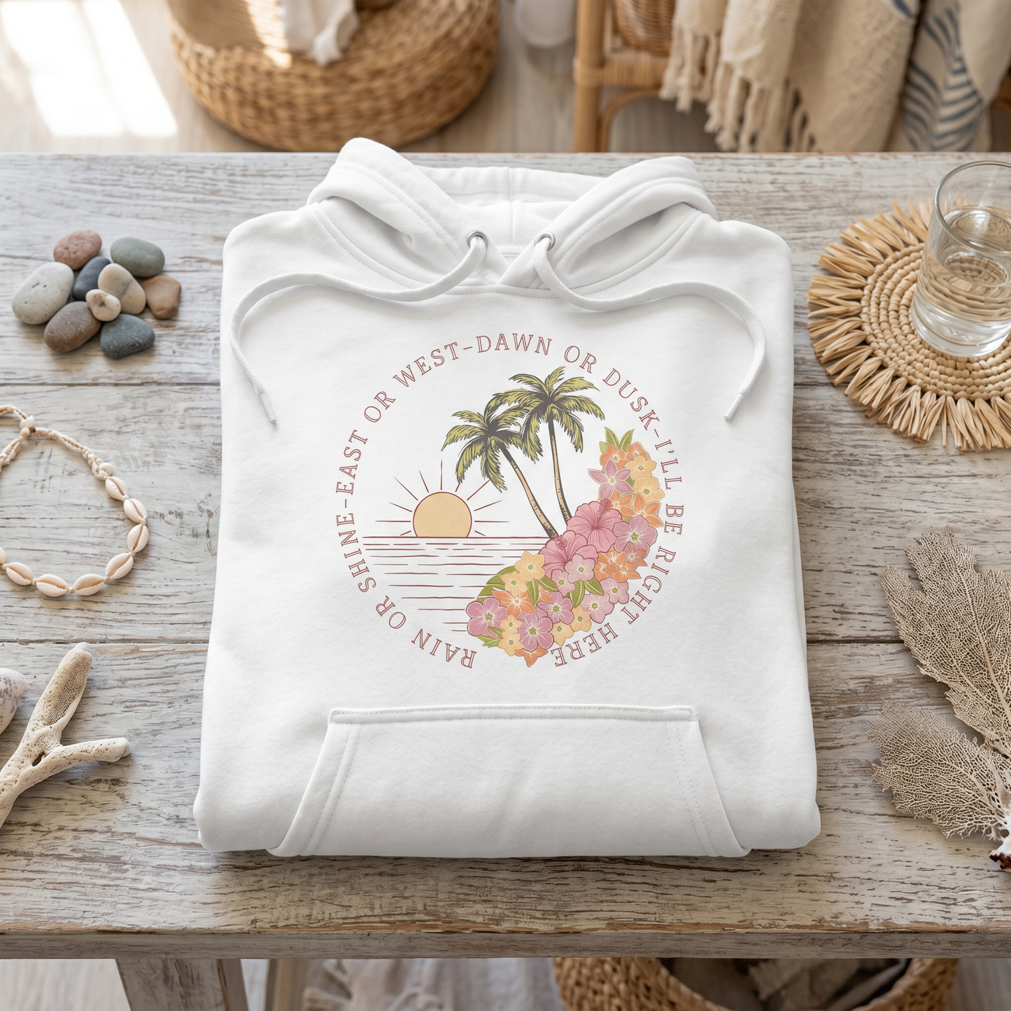 I'll Be Here Classic Hoodie- Sunset Colors