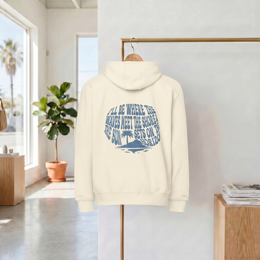 Shoreline Zip Hoodie – Vintage Washed Unisex