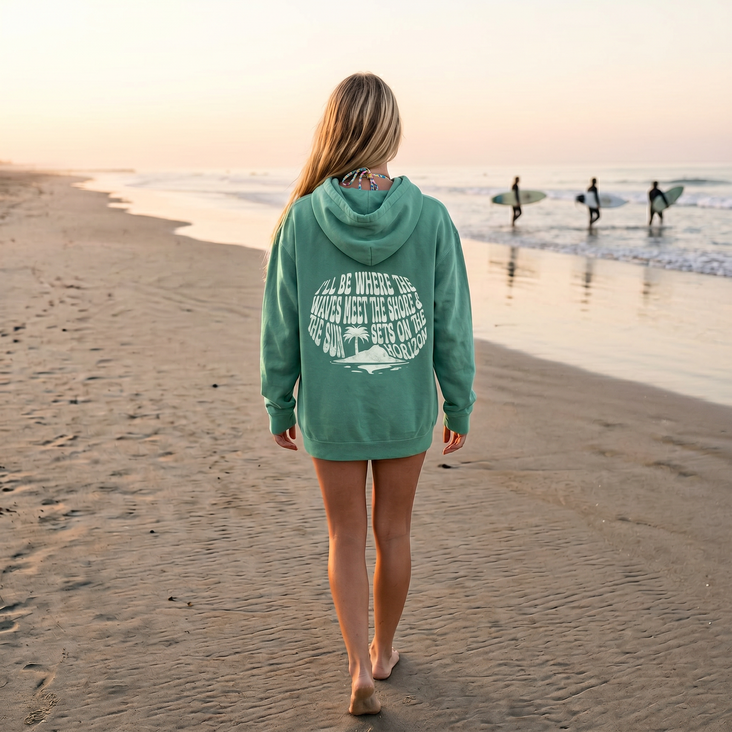 Double-Sided Garment-Dyed Hoodie – Shoreline Seafoam