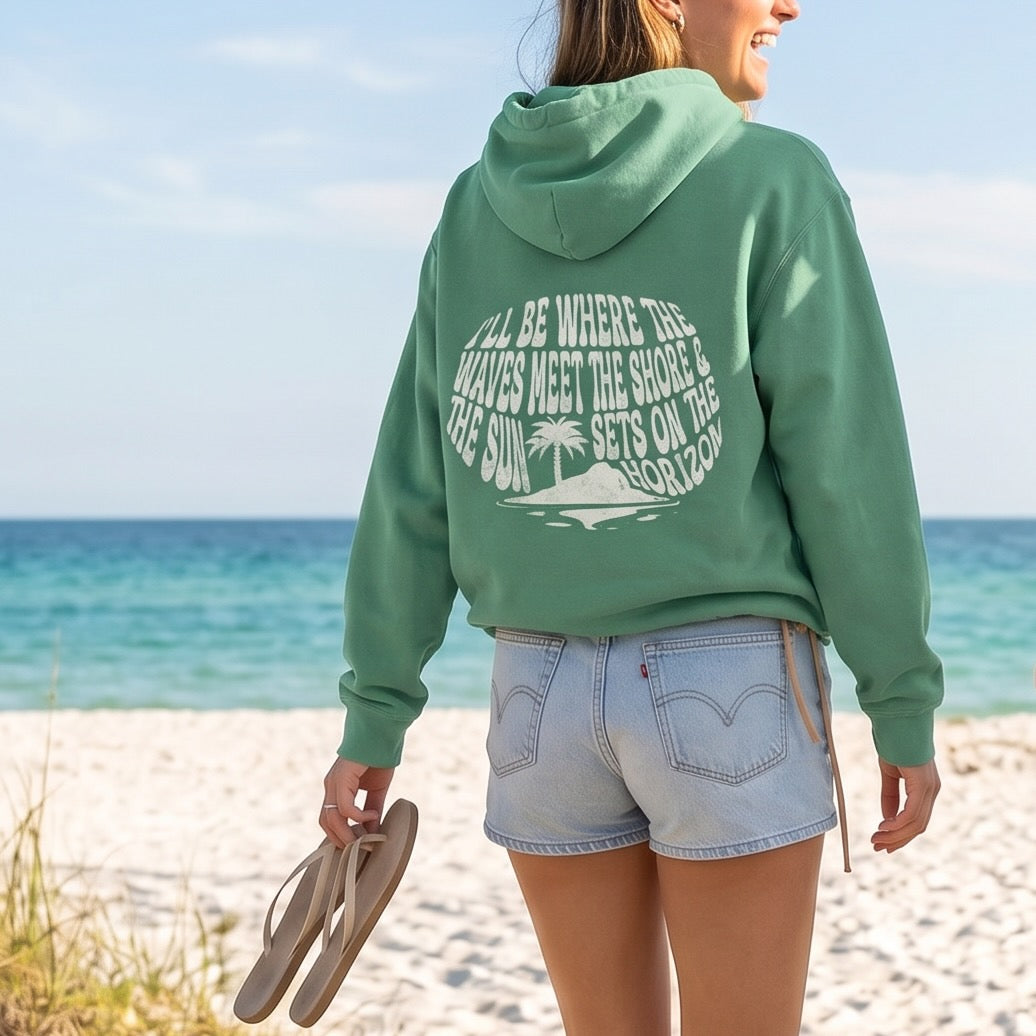 Double-Sided Garment-Dyed Hoodie – Shoreline Seafoam