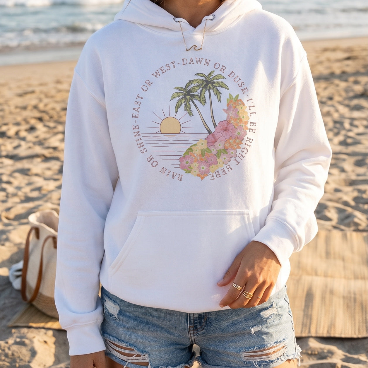 I'll Be Here Classic Hoodie- Sunset Colors